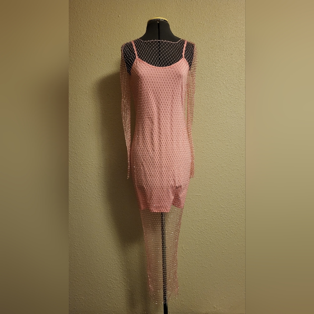 NWT Endless Rose Pink Embellishment Mini Dress Size Medium